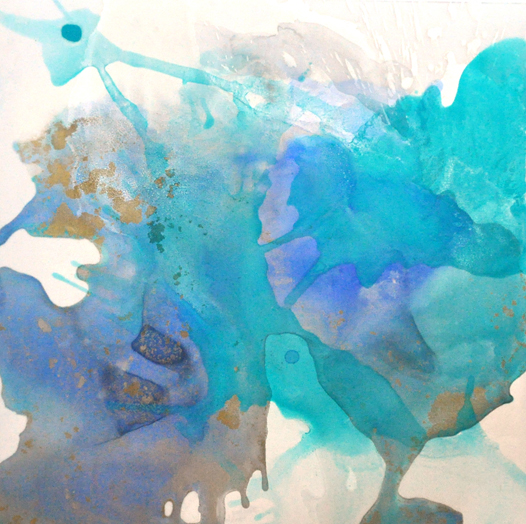 Earth Rhythm #3, acrylic on silk, 20" x 20", 2013