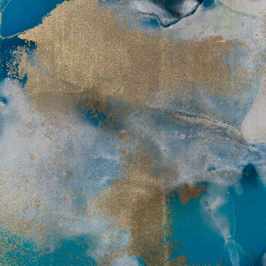 Transcending Gulfs, acrylic on silk