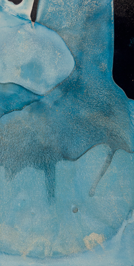 Vanishing Penultimates, acrylic on silk, 16" x 8", 2012