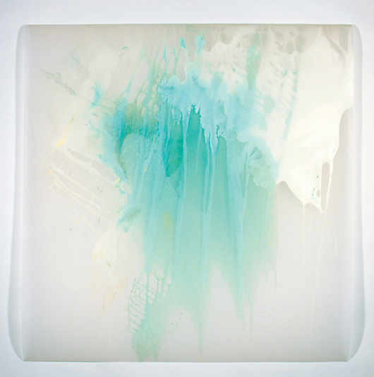 Formation, 44&rdquo; x 43&rdquo; x 1&rdquo;, acrylic on silk/poly fusion, 2011